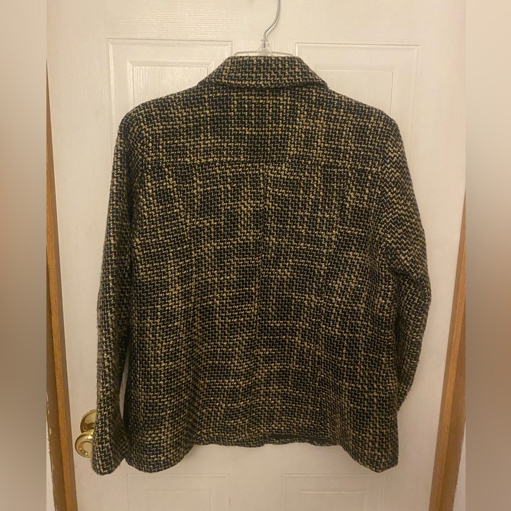 Orvis Black/Brown Tweed Button-Front Jacket 10P - Picture 6 of 9